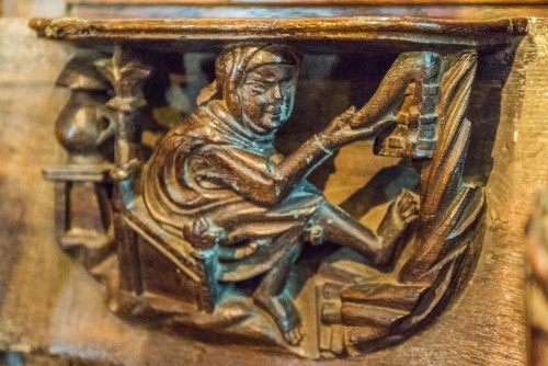 15th-century misericord depicting Winter