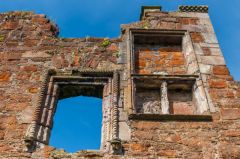Ornate windows on the south facade