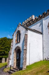 The 15th-century whitewashed south porch