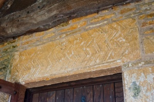 Norman chevron lintel, south doorway