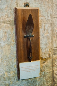 Medieval trowel display