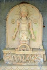 Hindu god sculpture in the garden