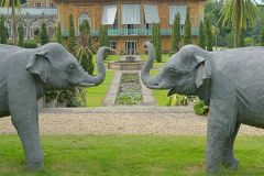 The iconic elephant sculptures