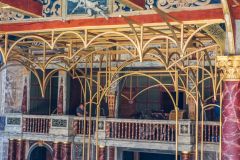 The ornate stage roof