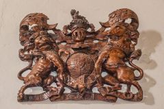William III wooden coat of arms