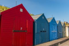 Colourful beach huts on the Promenade