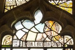 Fragments of medieval stained glass