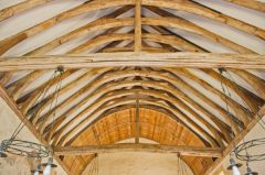 The restored timber roof