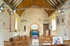 The church interior, looking east