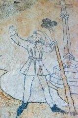 St Christopher saying goodbye to the Devil