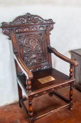 17th century chair in the chancel