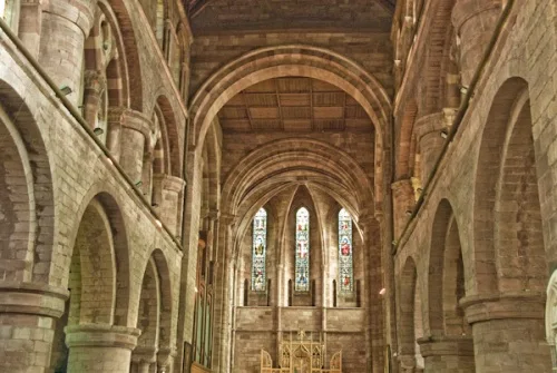 Looking down the nave
