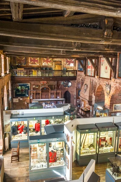 The Shropshire Regimental Museum inside the castle