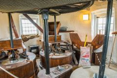 Another view of the stone floor and grindstones