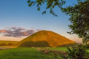 Silbury Hill at dusk on a summer evening