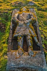16th century grave slab of a knight