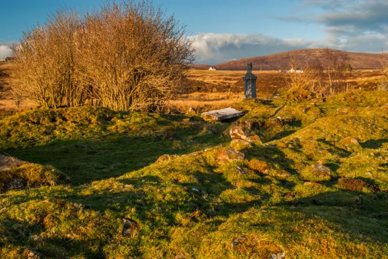 The ruins of Skeabost Cathedral