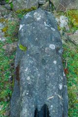 Grave slab of a knight inside the chapel