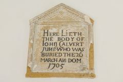 John Calvert memorial plaque, 1705