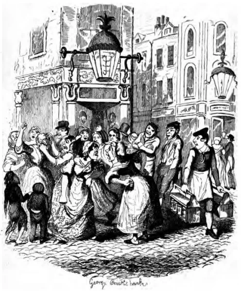 Seven Dials from 'Sketches by Boz' by Charles Dickens