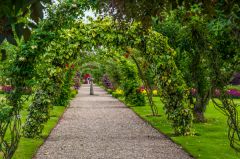 The beautiful formal gardens