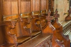 Beautifully carved chancel benches