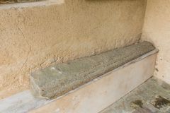 13th century grave slab in the porch