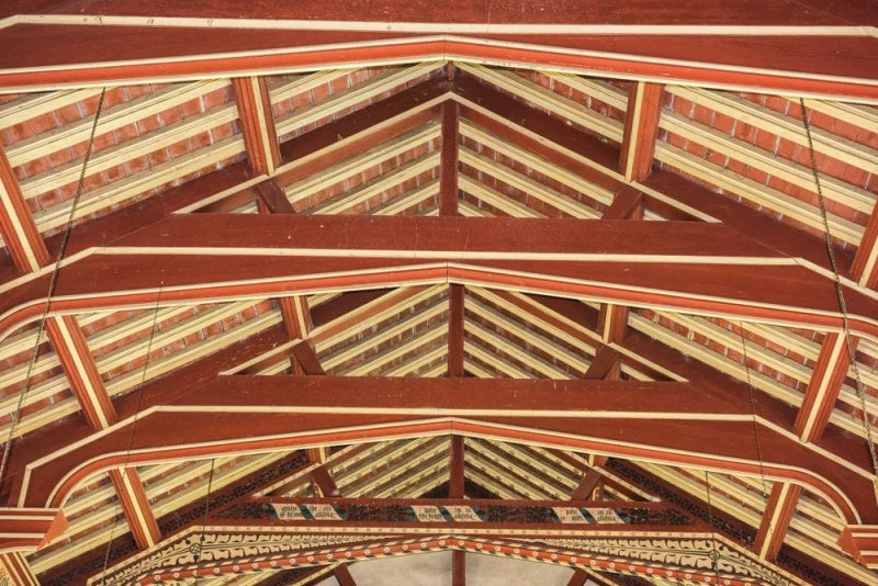 The painted nave roof