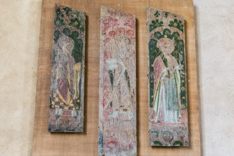 15th century painted screen panels