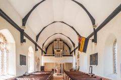 The church interior, looking west