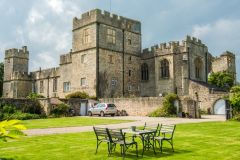 Snape Castle Chapel, Snape Castle from the path to the Chapel