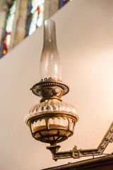 Snape Castle Chapel, A Victorian oil lamp