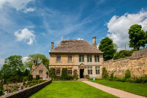 The main visitor entrance to Snowshill Manor