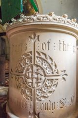 The 19th-century Coade stone pulpit