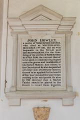The John Bowley memorial plaque