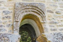 The exterior arch of the Saxon doorway