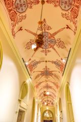 An ornately decorated Georgian hallway