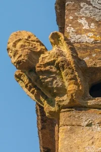 Grotesque carving, south exterior