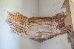 Roman tiles incorporated into the church wall