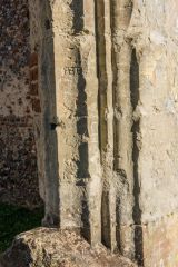 The weathered remains of a window embrasure