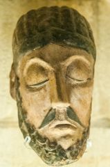 Copy of the 12th century Wood Crucifix head of Christ