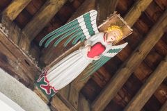 Angel holding a heart figure