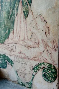 The dragon being slain