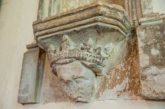 15th century corbel of a queen