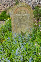 A grave stone in the Sacristan's Garden