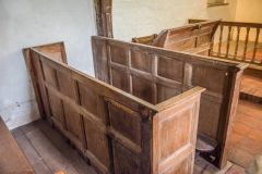 Jacobean box pew, north side of nave