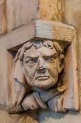 Man with sword, pulpitum screen