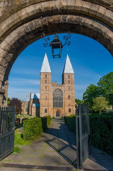 Entering the Minster grounds