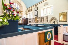 Box pews in the chancel