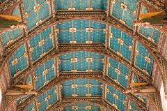 The restored chancel roof